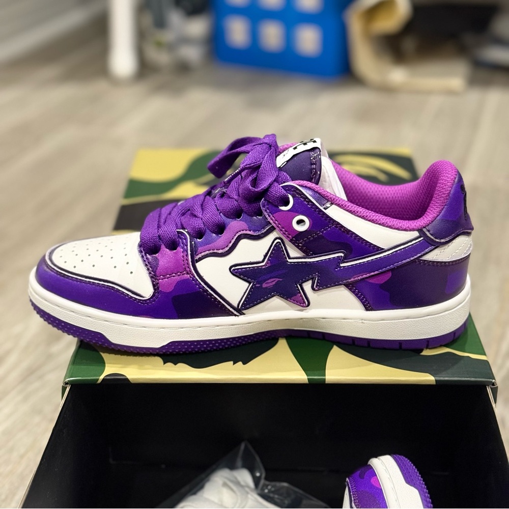 NIB BAPE  Purple Size 6 – Patent Leather – Authentic A Bathing Ape